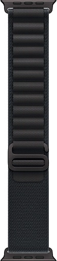 Apple Watch Ultra 3 49 мм, корпус из черного титана, ремешок Alpine черного цвета, размер L